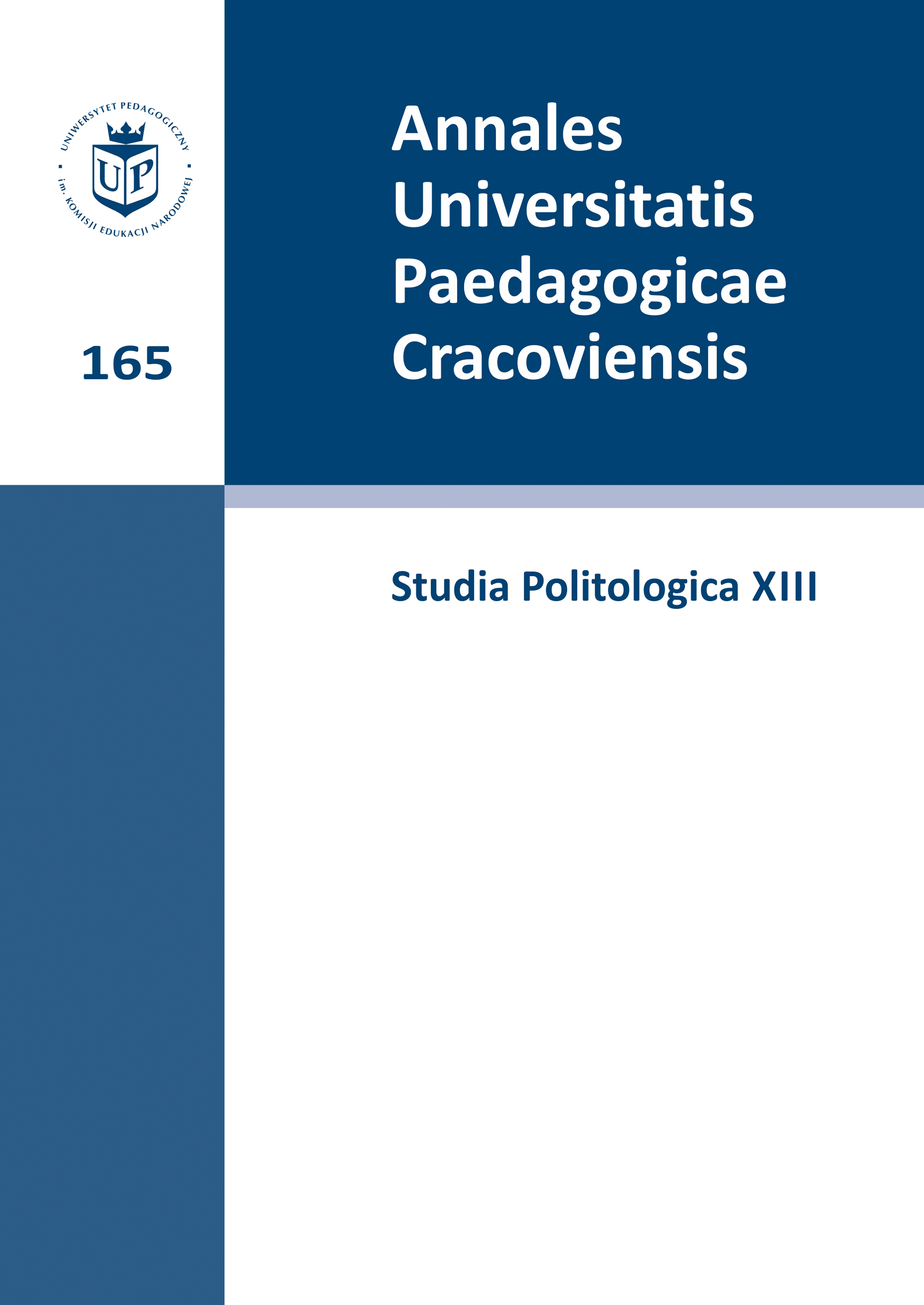 					Pokaż  Tom 13 Nr 165 (2014): Annales Universitatis Paedagogicae Cracoviensis. Studia Politologica XIII
				