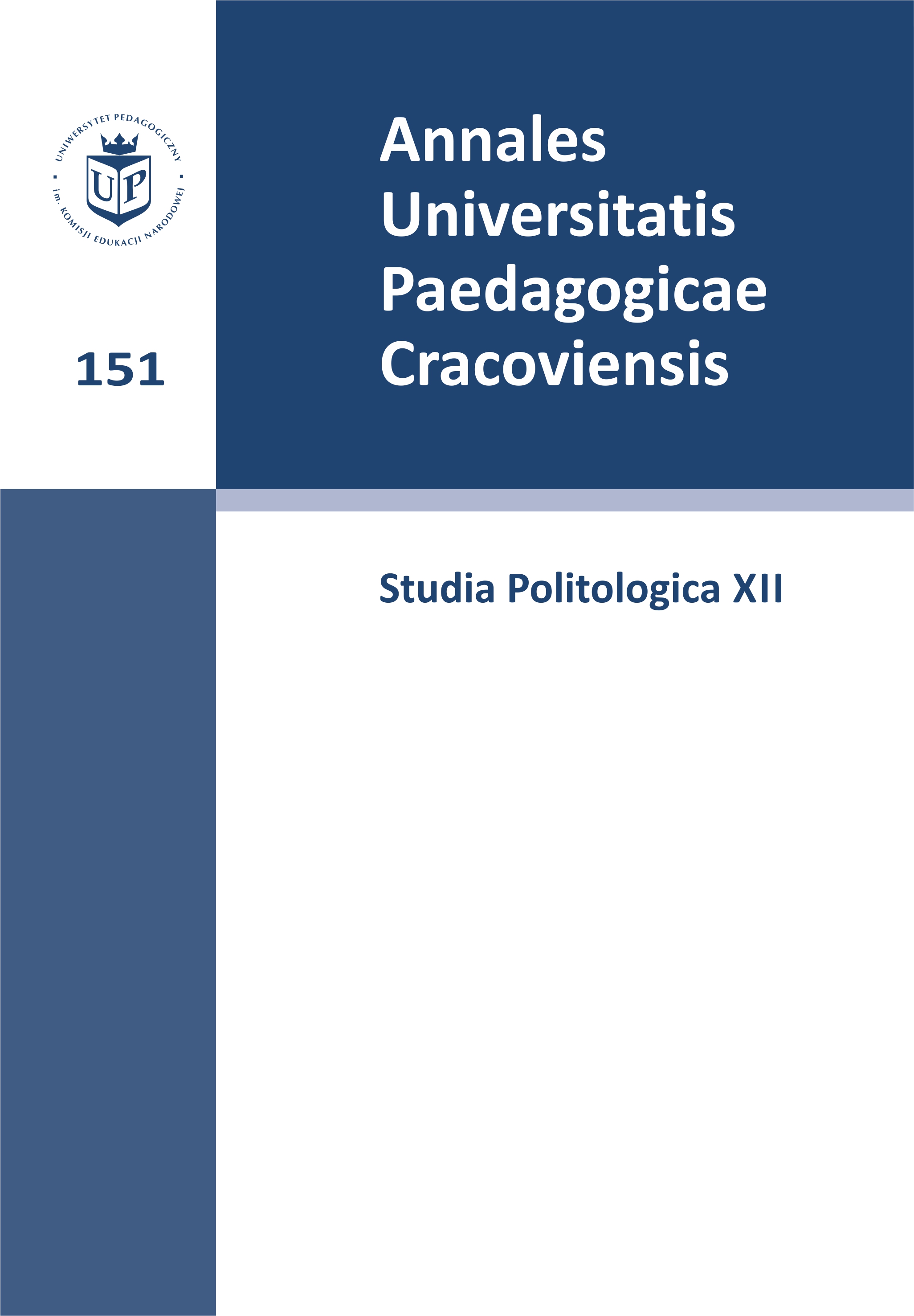 					Pokaż  Tom 12 Nr 151 (2014): Annales Universitatis Paedagogicae Cracoviensis. Studia Politologica XII
				
